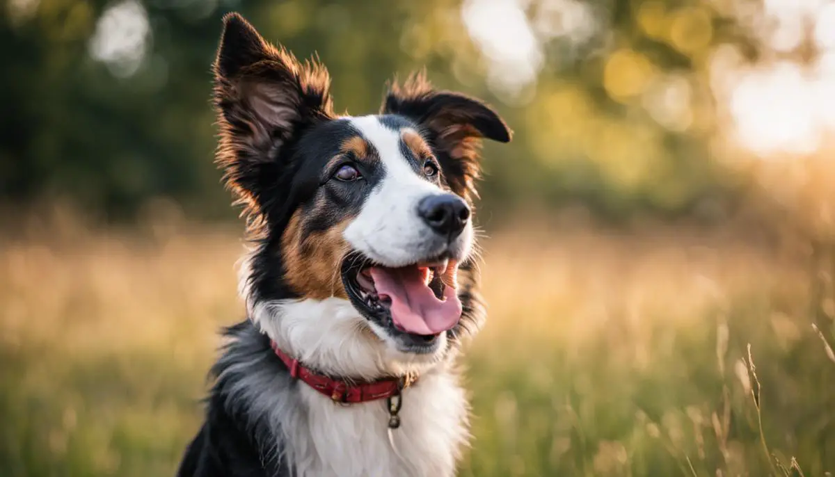 A close-up photo of a playful dog with its tongue out, capturing the joy and energy of pets during photography sessions.